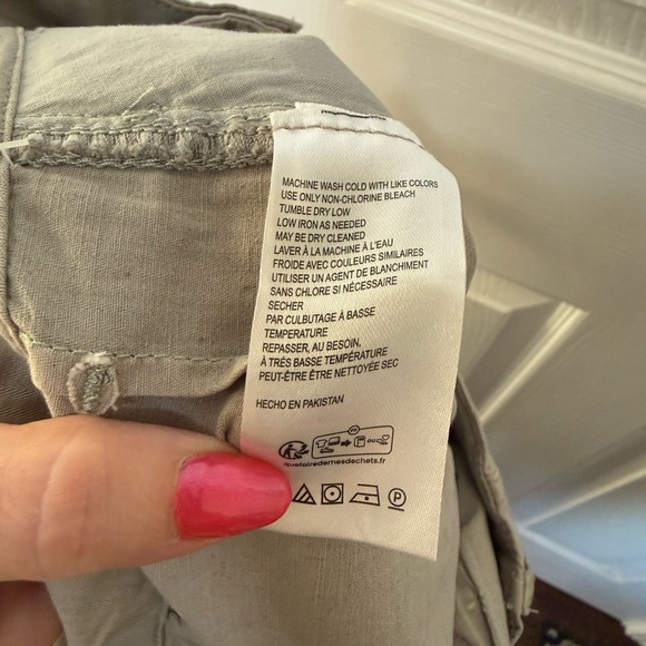 Anthropologie Pilcro Arin Mid Rise Button Front Barrel Linen Blend NWT Sz 32P - Picture 12 of 14